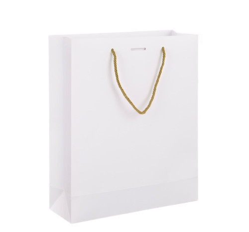 ساک دستی گلاسه سفید ۲۸×۲۵