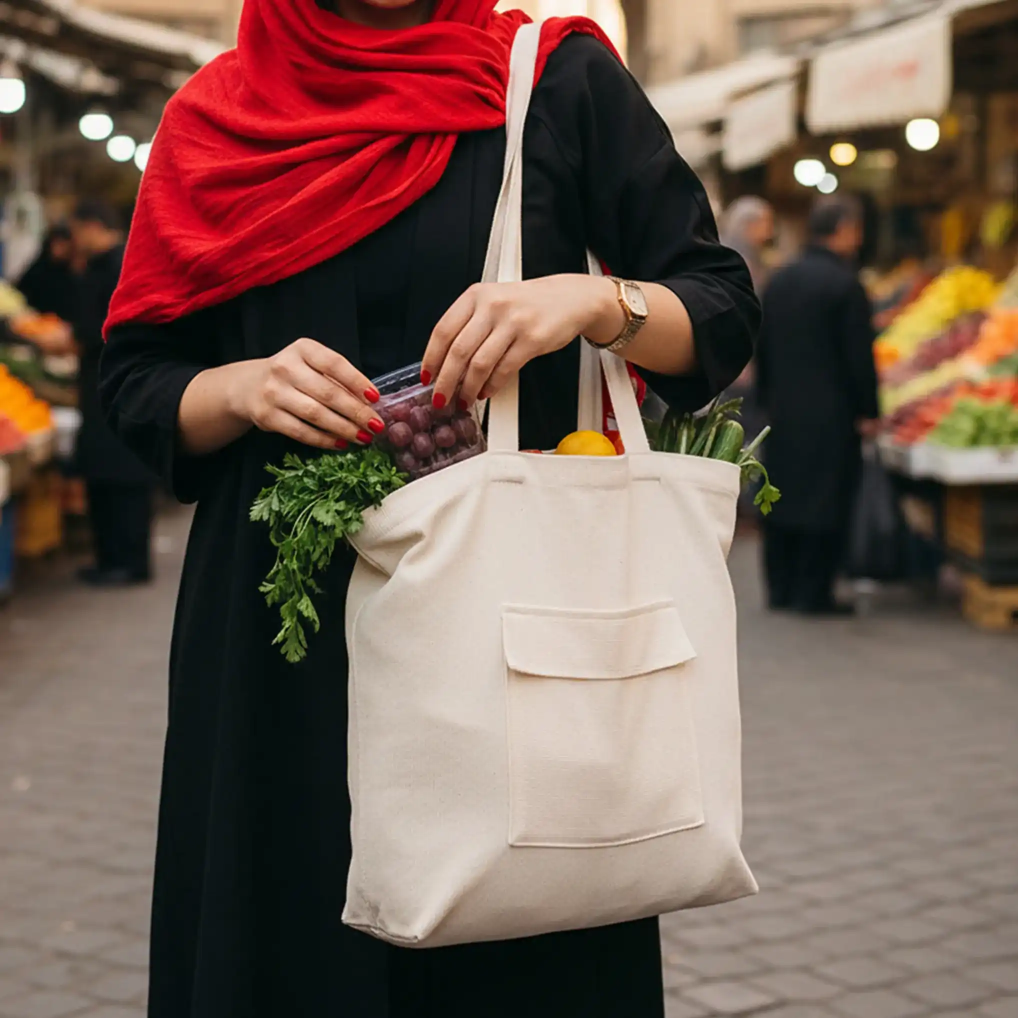 ساک متقال بدون طرح ۴۰×۴۰، جیب دارد