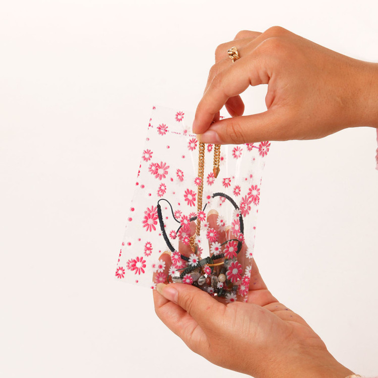 سلفون سرجسب بابونه صورتی سایز ۱۰×۱۰