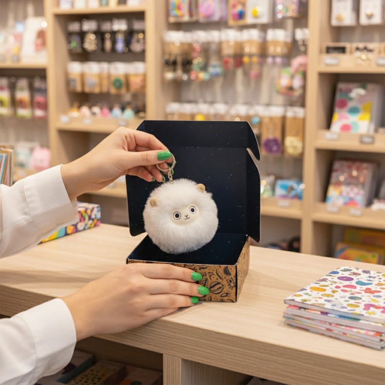 جعبه کیبوردی گلاسه طرحدار شماره چهار، سایز ۳.۴×۹×۹