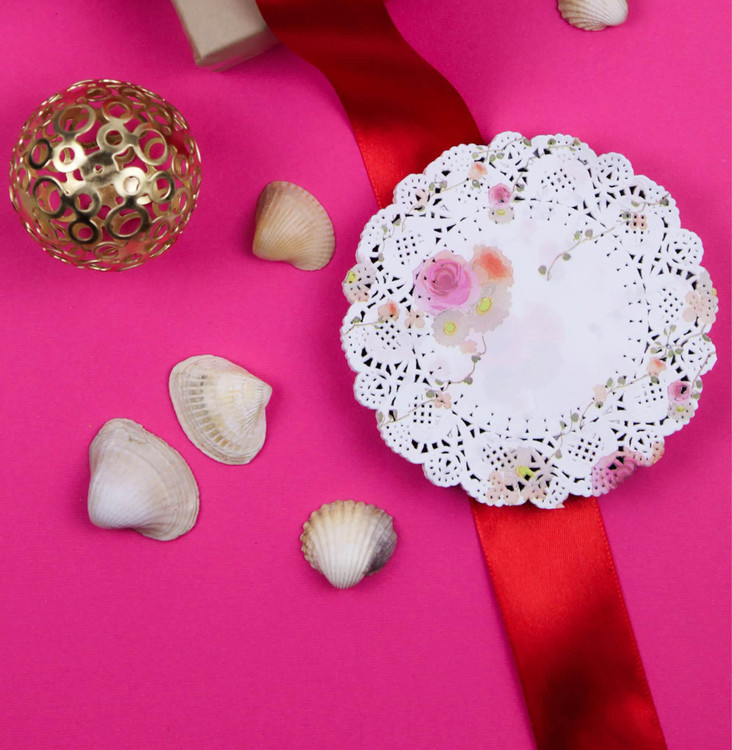 کاغذ گیپور سفید گلدار ۱۱.۵ سانتی