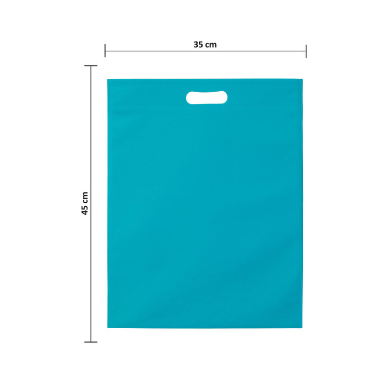 ساک اسپان فلت دسته پانچی رنگ آبی فیروزه ای