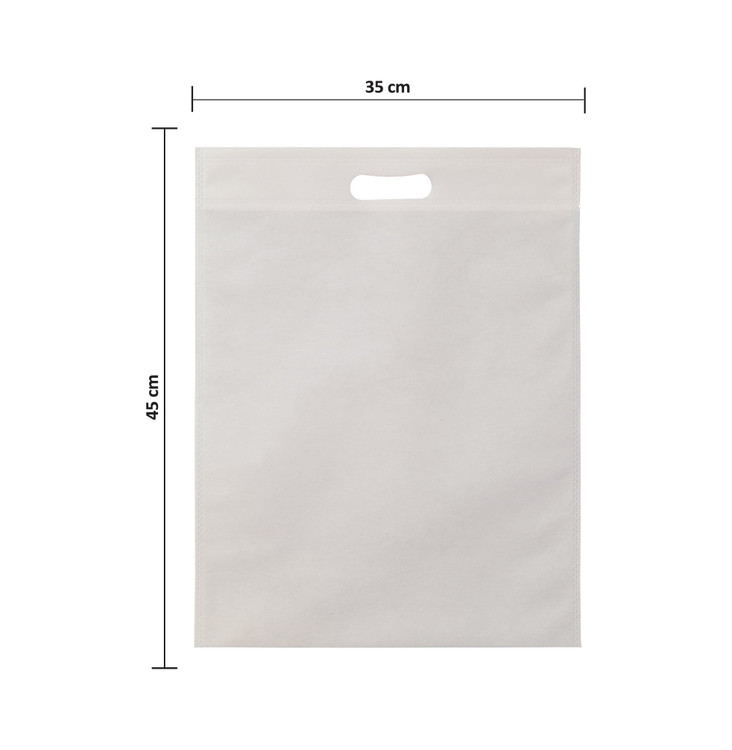 ساک اسپان فلت دسته پانچی رنگ سفید