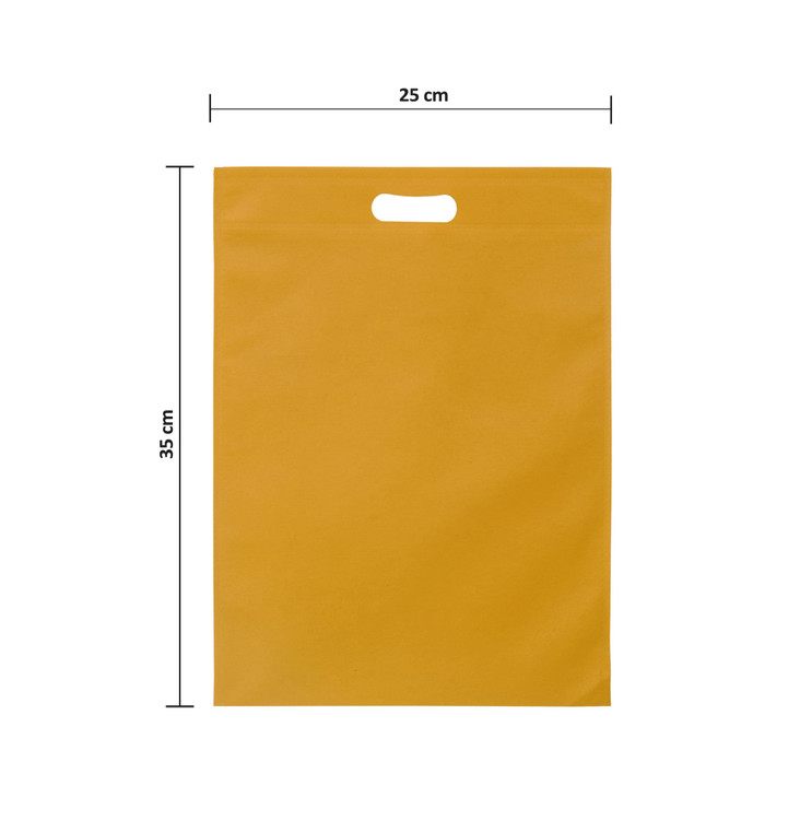 ساک اسپان فلت دسته پانچی رنگ زرد خردلی