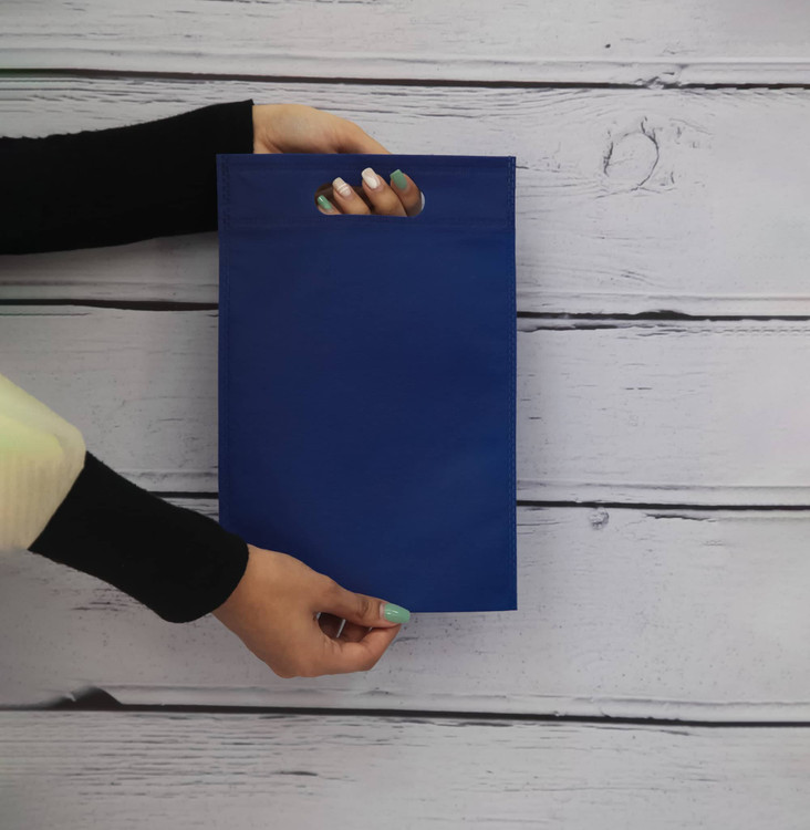 ساک اسپان فلت دسته پانچی رنگ آبی نفتی