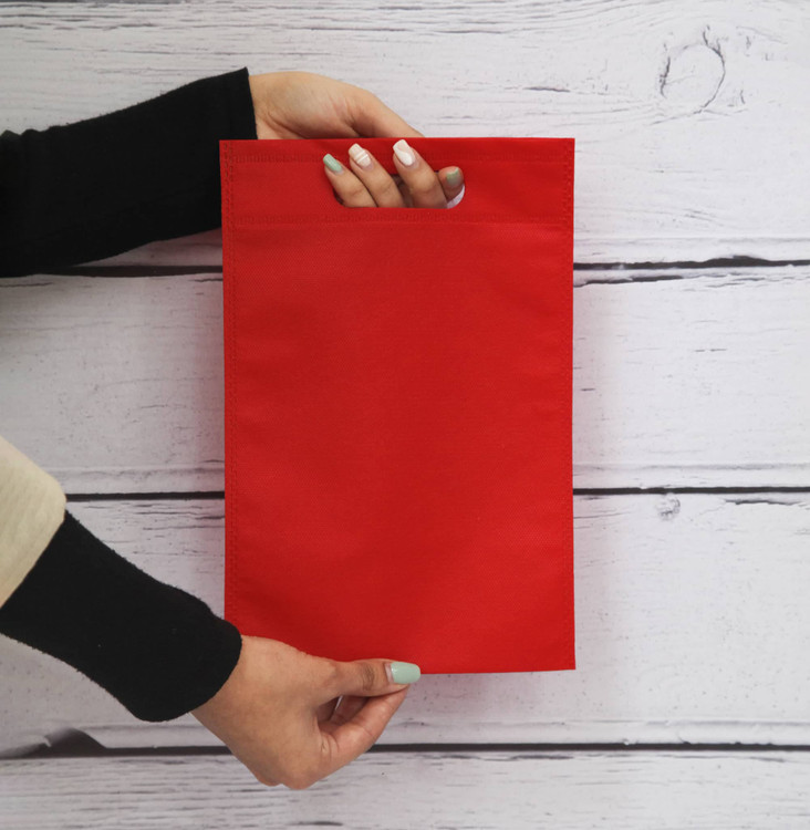 ساک اسپان فلت دسته پانچی رنگ قرمز