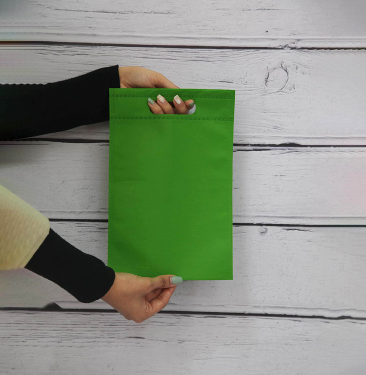 ساک اسپان فلت دسته پانچی رنگ سبز روشن