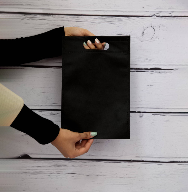 ساک اسپان فلت دسته پانچی رنگ مشکی