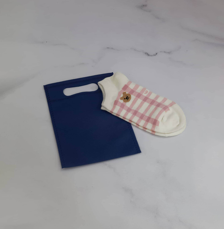 ساک اسپان فلت دسته پانچی رنگ آبی نفتی