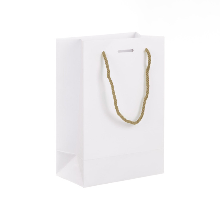 ساک دستی گلاسه سفید ۲۲×۱۵