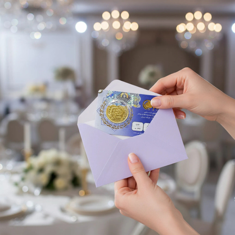 پاکت سکه ۱۱×۸ رنگ یاسی