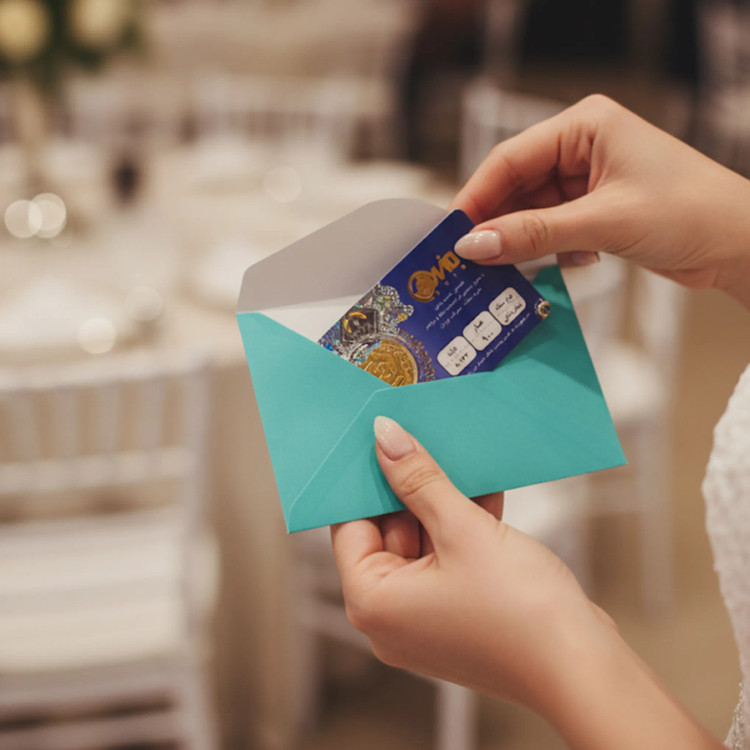 پاکت سکه ۱۱×۸ رنگ آبی فیروزهای